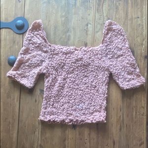 HEART & HIPS | Pink Floral Lace top